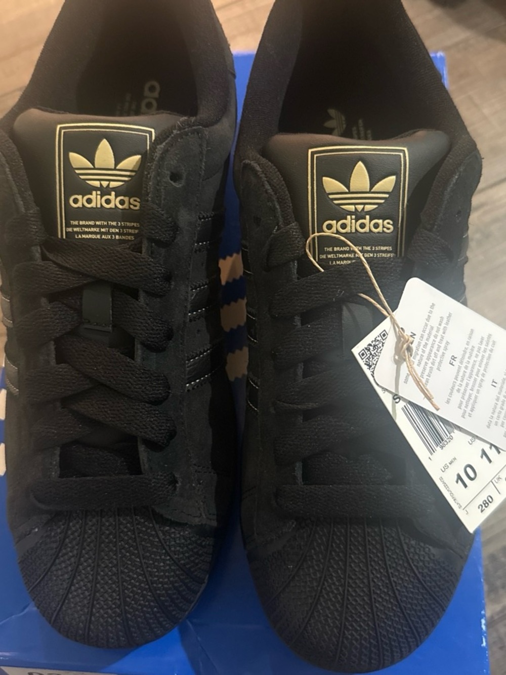 adidas Black Superstar II US Men’s size 10 New in Box